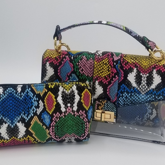 Handbags - Multicolor 2 in 1 Envelope clutch